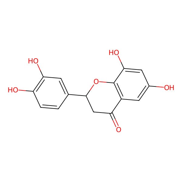 2D Structure of 2-(3,4-Dihydroxyphenyl)-6,8-dihydroxy-2,3-dihydrochromen-4-one