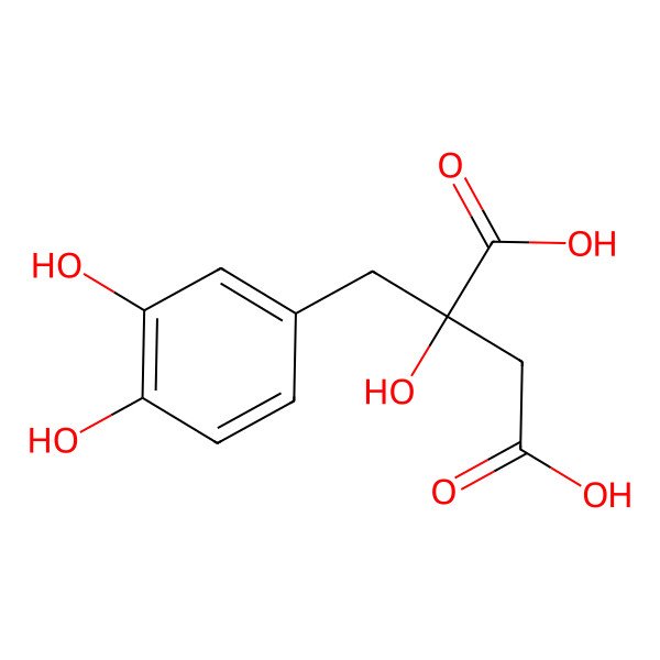 2D Structure of 2-[(3,4-Dihydroxyphenyl)methyl]-2-hydroxybutanedioic acid