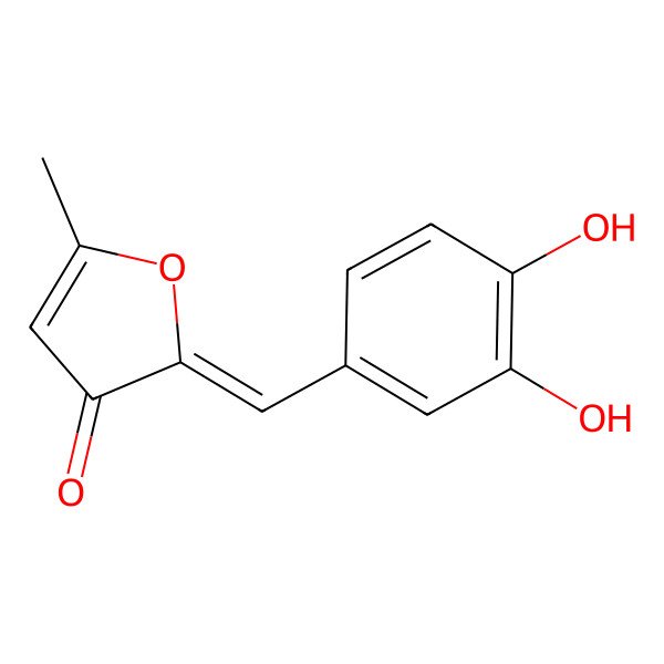 2D Structure of 2-[(3,4-Dihydroxyphenyl)methylidene]-5-methylfuran-3(2H)-one