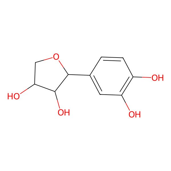 2D Structure of 2-(3,4-Dihydroxyphenyl)oxolane-3,4-diol