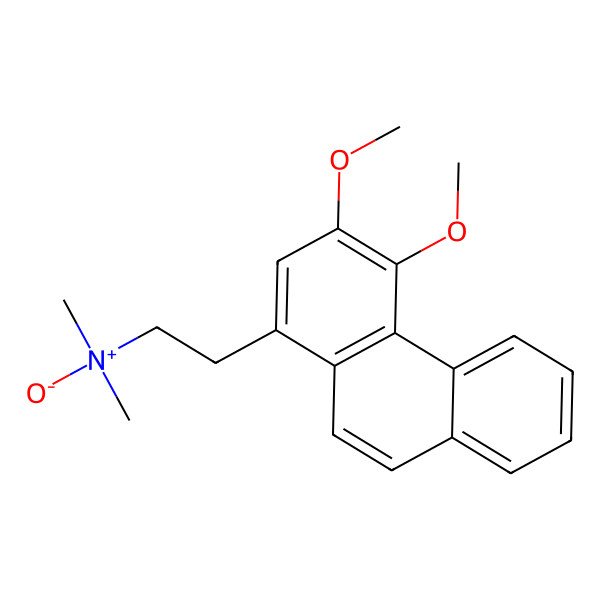 2D Structure of 2-(3,4-dimethoxyphenanthren-1-yl)-N,N-dimethylethanamine oxide