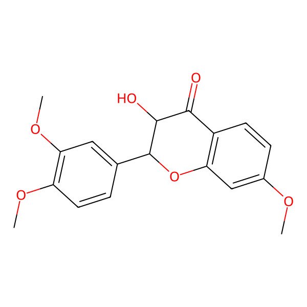 2D Structure of 2-(3,4-Dimethoxyphenyl)-2,3-dihydro-3-hydroxy-7-methoxy-4H-1-benzopyran-4-one 2D Structure of 2-(3,4-Dimethoxyphenyl)-2,3-dihydro-3-hydroxy-7-methoxy-4H-1-benzopyran-4-one