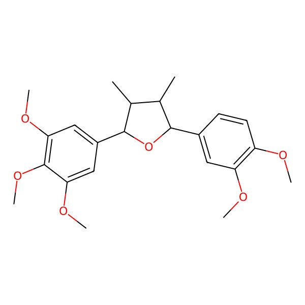 2D Structure of 2-(3,4-Dimethoxyphenyl)-3,4-dimethyl-5-(3,4,5-trimethoxyphenyl)oxolane