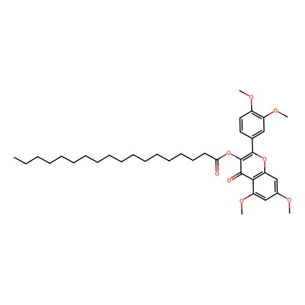 2D Structure of [2-(3,4-Dimethoxyphenyl)-5,7-dimethoxy-4-oxochromen-3-yl] octadecanoate