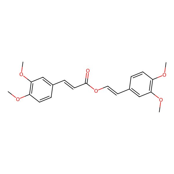 2D Structure of 2-(3,4-Dimethoxyphenyl)ethenyl 3-(3,4-dimethoxyphenyl)prop-2-enoate