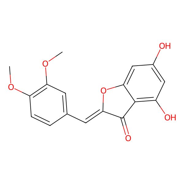 2D Structure of 2-[(3,4-Dimethoxyphenyl)methylidene]-4,6-dihydroxy-1-benzofuran-3-one