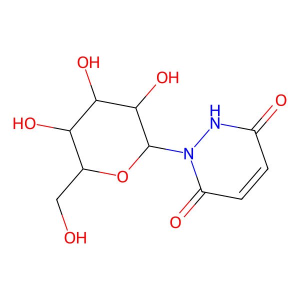 2D Structure of 2-[3,4,5-trihydroxy-6-(hydroxymethyl)oxan-2-yl]-1H-pyridazine-3,6-dione