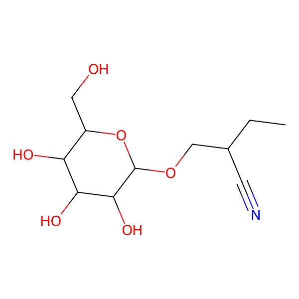 2D Structure of 2-[[3,4,5-Trihydroxy-6-(hydroxymethyl)oxan-2-yl]oxymethyl]butanenitrile