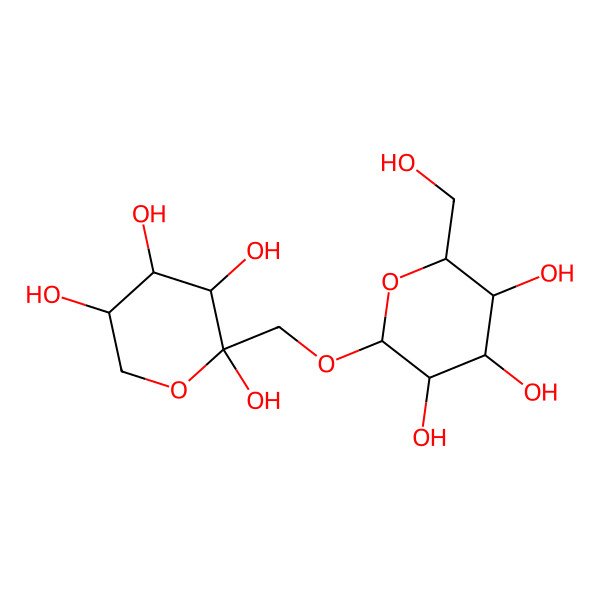 2D Structure of 2-[[3,4,5-Trihydroxy-6-(hydroxymethyl)oxan-2-yl]oxymethyl]oxane-2,3,4,5-tetrol