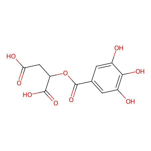 2D Structure of 2-(3,4,5-Trihydroxybenzoyl)oxybutanedioic acid