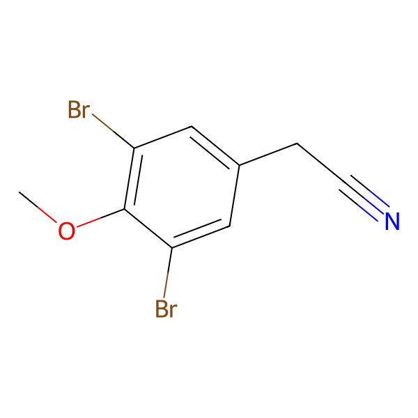 2D Structure of 2-(3,5-Dibromo-4-methoxyphenyl)acetonitrile