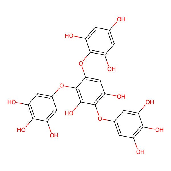 2D Structure of 2-[3,5-Dihydroxy-2,4-bis(3,4,5-trihydroxyphenoxy)phenoxy]benzene-1,3,5-triol