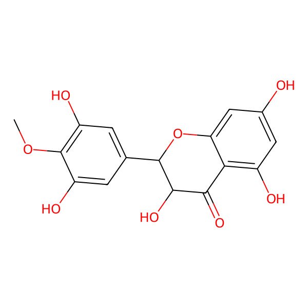 2D Structure of 2-(3,5-Dihydroxy-4-methoxyphenyl)-3,5,7-trihydroxy-2,3-dihydrochromen-4-one