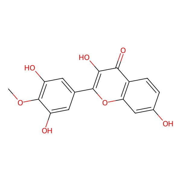 2D Structure of 2-(3,5-Dihydroxy-4-methoxyphenyl)-3,7-dihydroxychromen-4-one