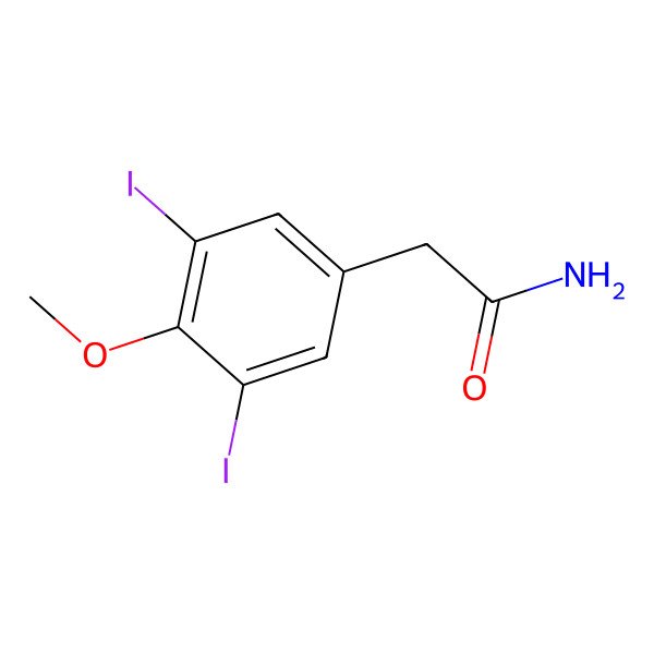 2D Structure of 2-(3,5-Diiodo-4-methoxyphenyl)acetamide