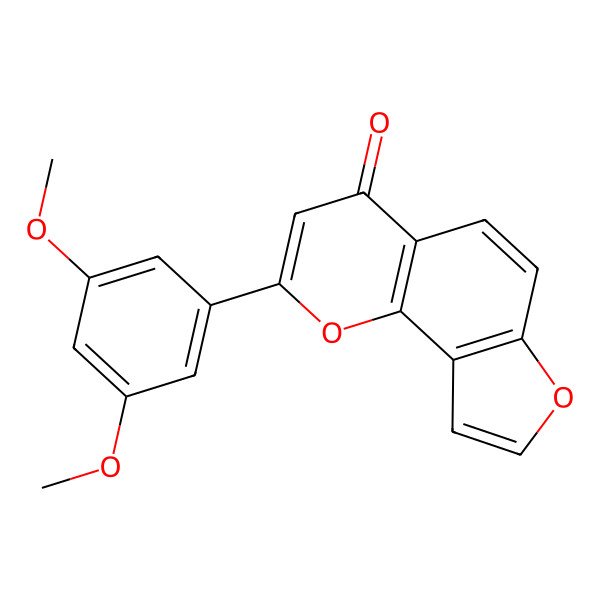 2D Structure of 2-(3,5-Dimethoxyphenyl)furo[2,3-h]chromen-4-one