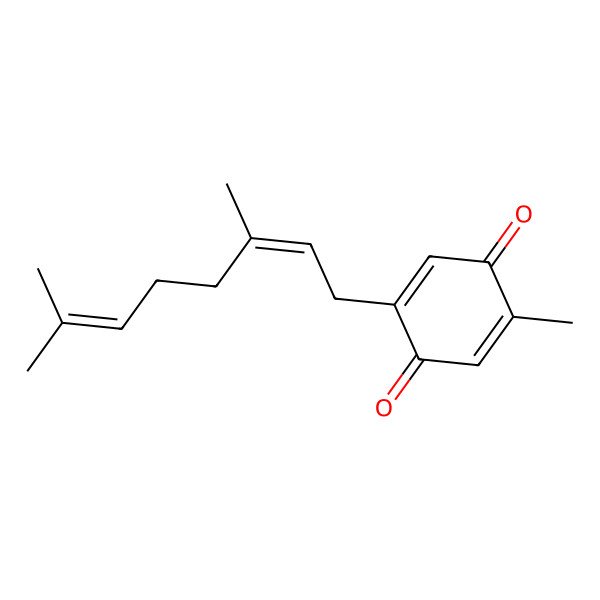 2D Structure of 2-(3,7-Dimethylocta-2,6-dien-1-yl)-5-methylcyclohexa-2,5-diene-1,4-dione