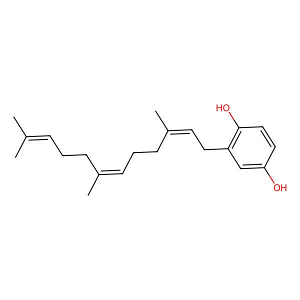 2D Structure of 2-(3,7,11-Trimethyldodeca-2,6,10-trien-1-yl)benzene-1,4-diol