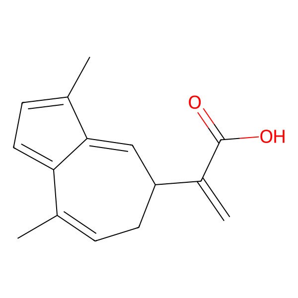 2D Structure of 2-(3,8-Dimethyl-5,6-dihydroazulen-5-yl)prop-2-enoic acid