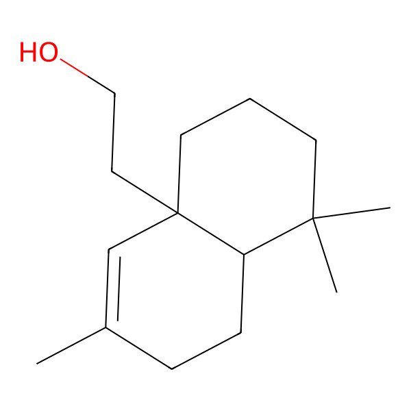 2D Structure of 2-(3,8,8-Trimethyl-1,2,5,6,7,8a-hexahydronaphthalen-4a-yl)ethanol