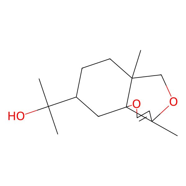2D Structure of 2-(3a,5a-dimethyl-6,7,8,9-tetrahydro-5H-furo[2,3-i][2]benzofuran-8-yl)propan-2-ol