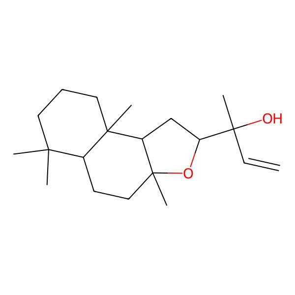 2D Structure of 2-(3a,6,6,9a-tetramethyl-2,4,5,5a,7,8,9,9b-octahydro-1H-benzo[e][1]benzofuran-2-yl)but-3-en-2-ol
