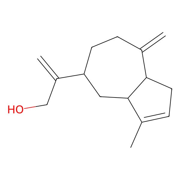 2D Structure of 2-[(3aR,5S,8aS)-3-methyl-8-methylidene-3a,4,5,6,7,8a-hexahydro-1H-azulen-5-yl]prop-2-en-1-ol