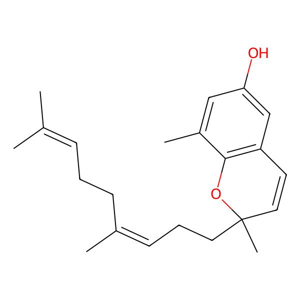 2D Structure of 2-[(3E)-4,8-dimethylnona-3,7-dienyl]-2,8-dimethylchromen-6-ol