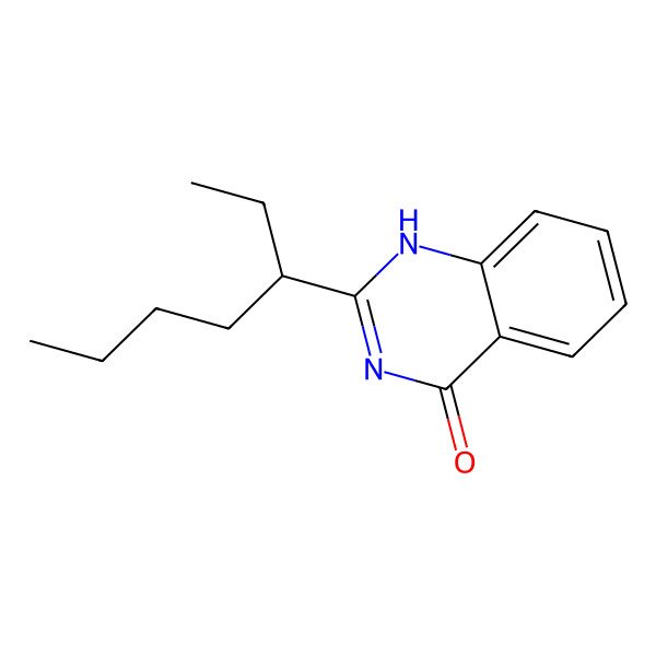 2D Structure of 2-[(3R)-heptan-3-yl]-1H-quinazolin-4-one