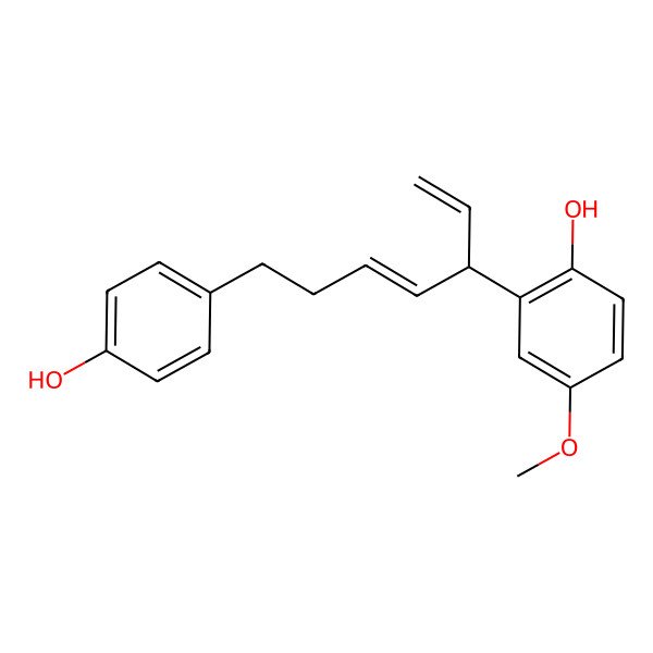 2D Structure of 2-[(3R,4Z)-7-(4-hydroxyphenyl)hepta-1,4-dien-3-yl]-4-methoxyphenol