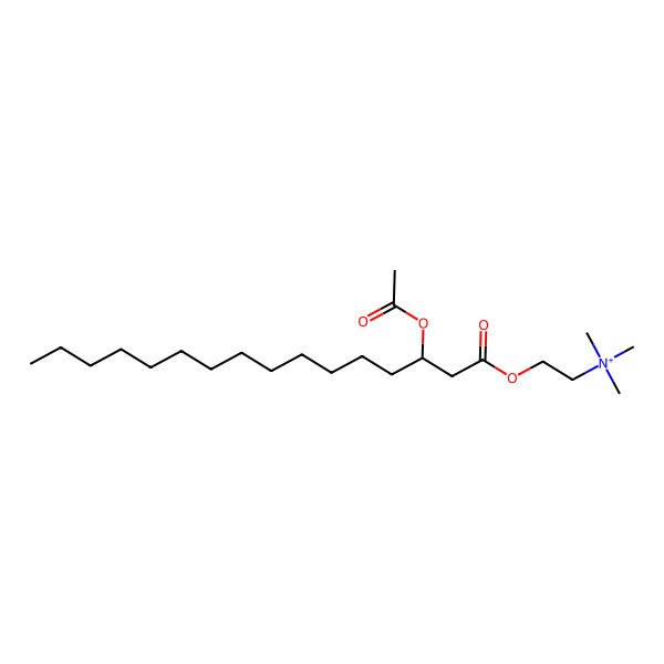 2D Structure of 2-[(3S)-3-acetyloxyhexadecanoyl]oxyethyl-trimethylazanium