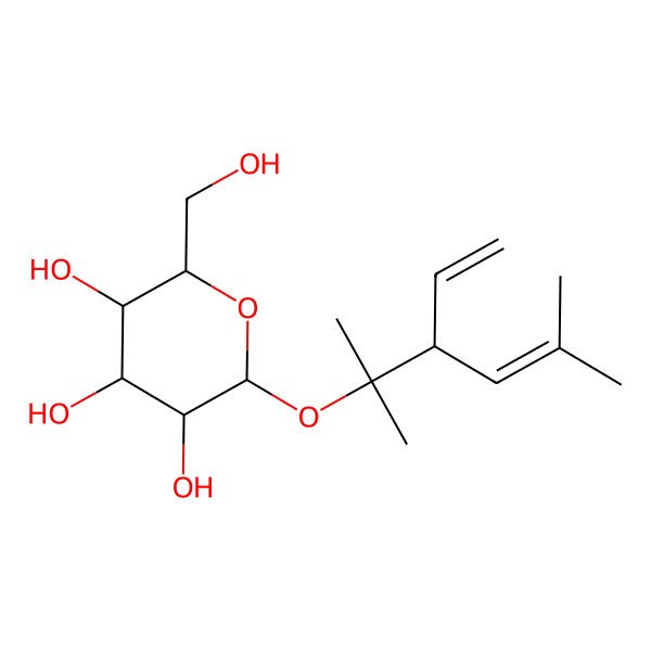 2D Structure of 2-[(3S)-3-ethenyl-2,5-dimethylhex-4-en-2-yl]oxy-6-(hydroxymethyl)oxane-3,4,5-triol