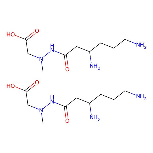 2D Structure of 2-[[[(3S)-3,6-diaminohexanoyl]amino]-methylamino]acetic acid