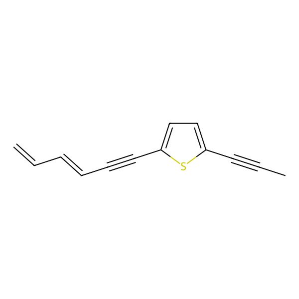 2D Structure of 2-[(3Z)-hexa-3,5-dien-1-ynyl]-5-prop-1-ynylthiophene