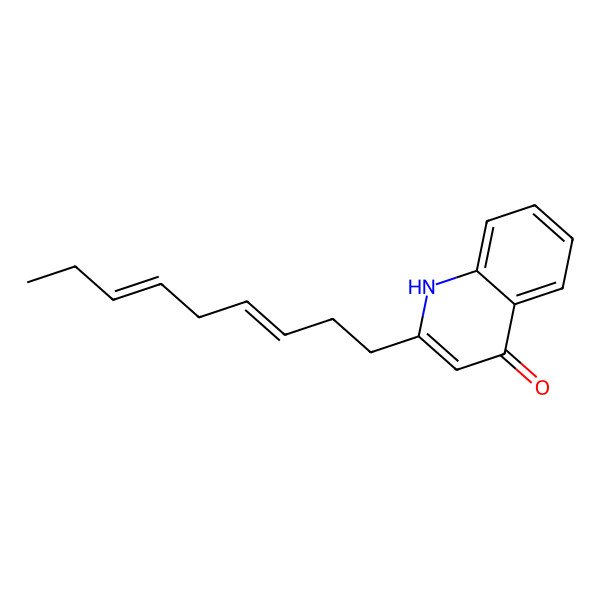 2D Structure of 2-[(3Z,6Z)-nona-3,6-dienyl]-1H-quinolin-4-one