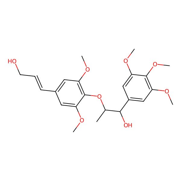 2D Structure of 2-[4-(3-Hydroxyprop-1-enyl)-2,6-dimethoxyphenoxy]-1-(3,4,5-trimethoxyphenyl)propan-1-ol
