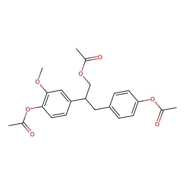2D Structure of [2-(4-Acetyloxy-3-methoxyphenyl)-3-(4-acetyloxyphenyl)propyl] acetate