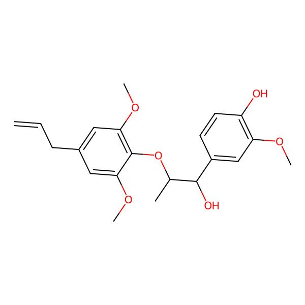 2D Structure of 2-(4-Allyl-2,6-dimethoxyphenoxy)-1-(4-hydroxy-3-methoxyphenyl)-1-propanol