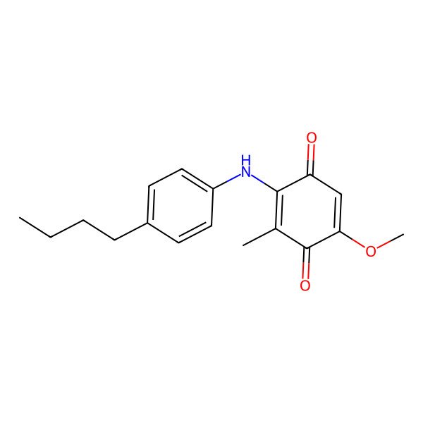 2D Structure of 2-((4-Butylphenyl)amino)-5-methoxy-3-methylcyclohexa-2,5-diene-1,4-dione