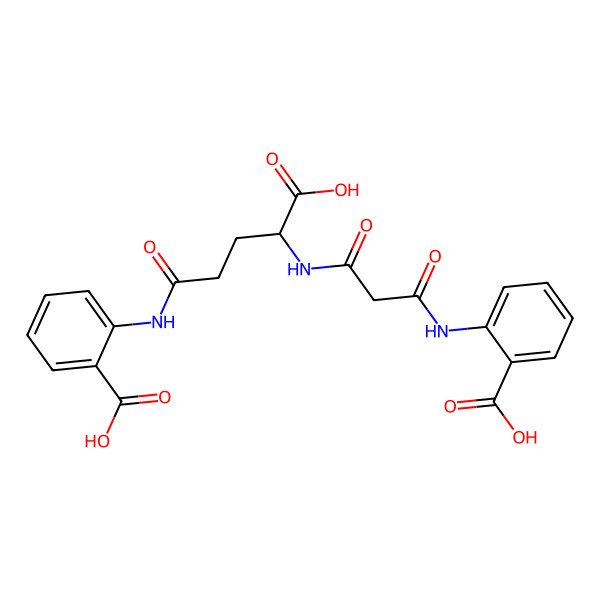 2D Structure of 2-[[4-Carboxy-4-[[3-(2-carboxyanilino)-3-oxopropanoyl]amino]butanoyl]amino]benzoic acid