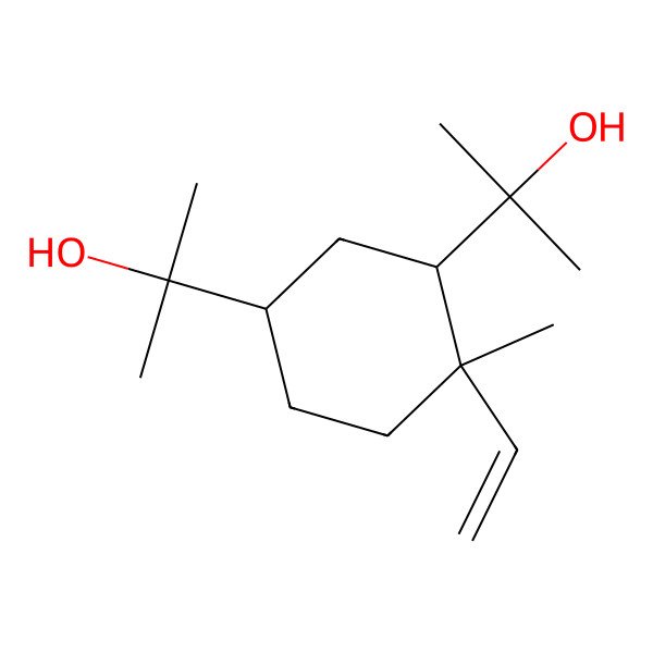 2D Structure of 2-[4-Ethenyl-3-(2-hydroxypropan-2-yl)-4-methylcyclohexyl]propan-2-ol