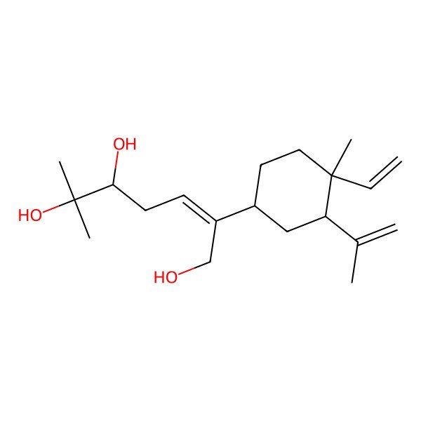2D Structure of 2-(4-Ethenyl-4-methyl-3-prop-1-en-2-ylcyclohexyl)-6-methylhept-2-ene-1,5,6-triol