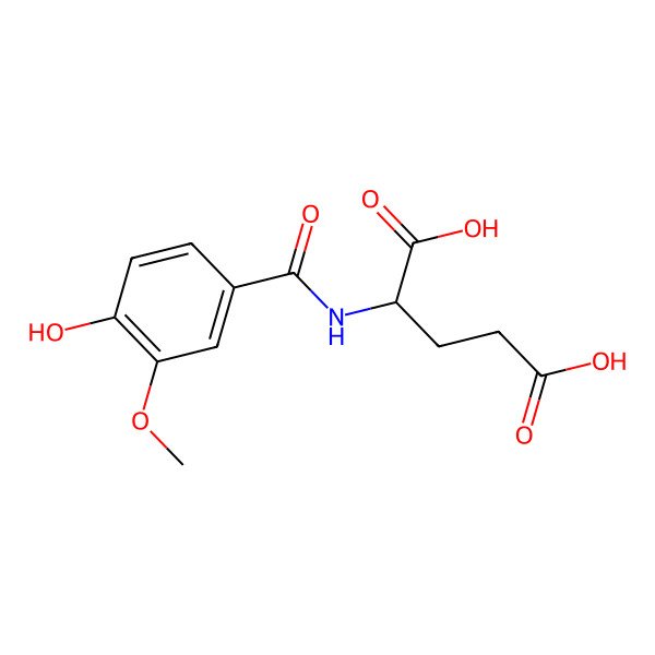 2D Structure of 2-[(4-Hydroxy-3-methoxybenzoyl)amino]pentanedioic acid