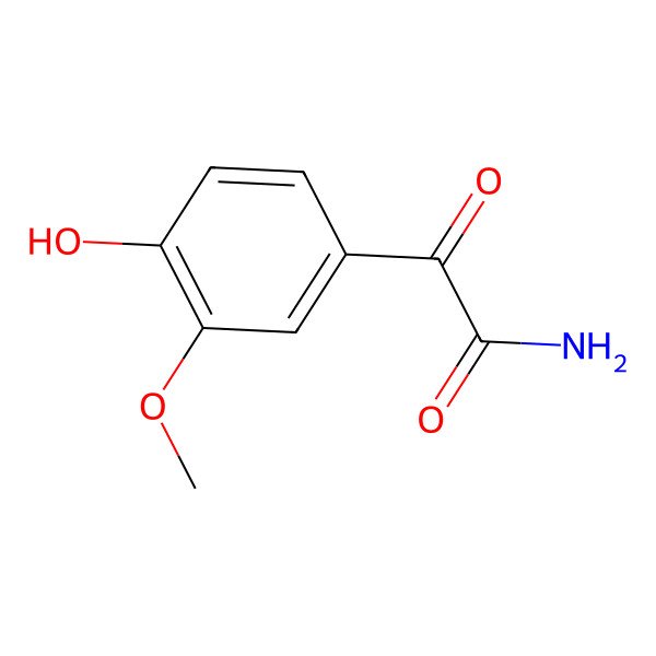 2D Structure of 2-(4'-Hydroxy-3'-methoxyphenyl)-2-oxoacetamide