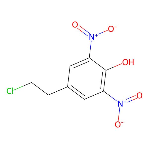 2D Structure of 2-(4-Hydroxy-3,5-dinitrophenyl)-ethyl chloride