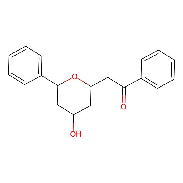 2D Structure of 2-(4-Hydroxy-6-phenyloxan-2-yl)-1-phenylethanone