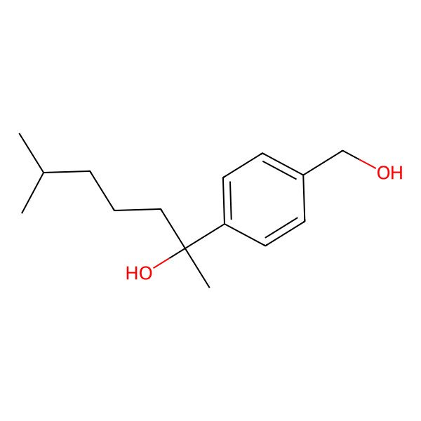 2D Structure of 2-[4-(Hydroxymethyl)phenyl]-6-methylheptan-2-ol