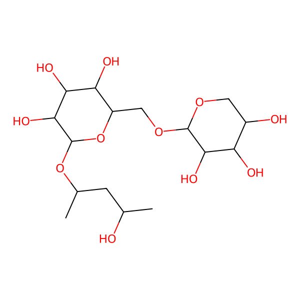 2D Structure of 2-(4-Hydroxypentan-2-yloxy)-6-[(3,4,5-trihydroxyoxan-2-yl)oxymethyl]oxane-3,4,5-triol