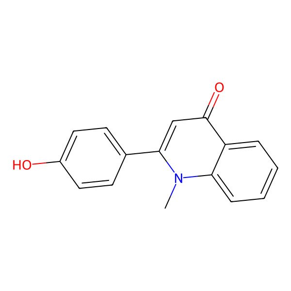 2D Structure of 2-(4-Hydroxyphenyl)-1-methylquinolin-4-one