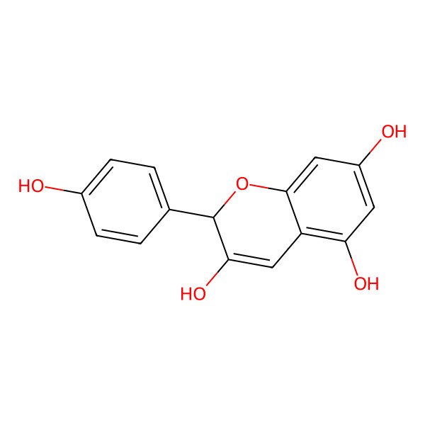 2D Structure of 2-(4-hydroxyphenyl)-2H-chromene-3,5,7-triol